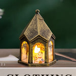 Christmas Lantern House-Shaped Flameless LED Warm Glow