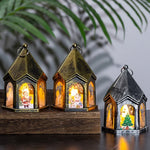 Christmas Lantern House-Shaped Flameless Warm LED