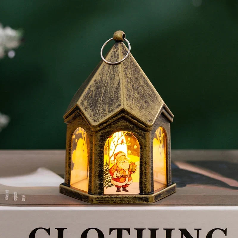 Christmas Lantern House-Shaped Flameless Warm LED