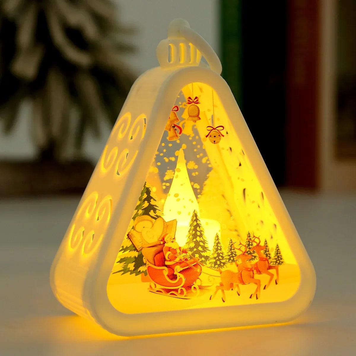 Christmas Lantern House Shaped Warm LED