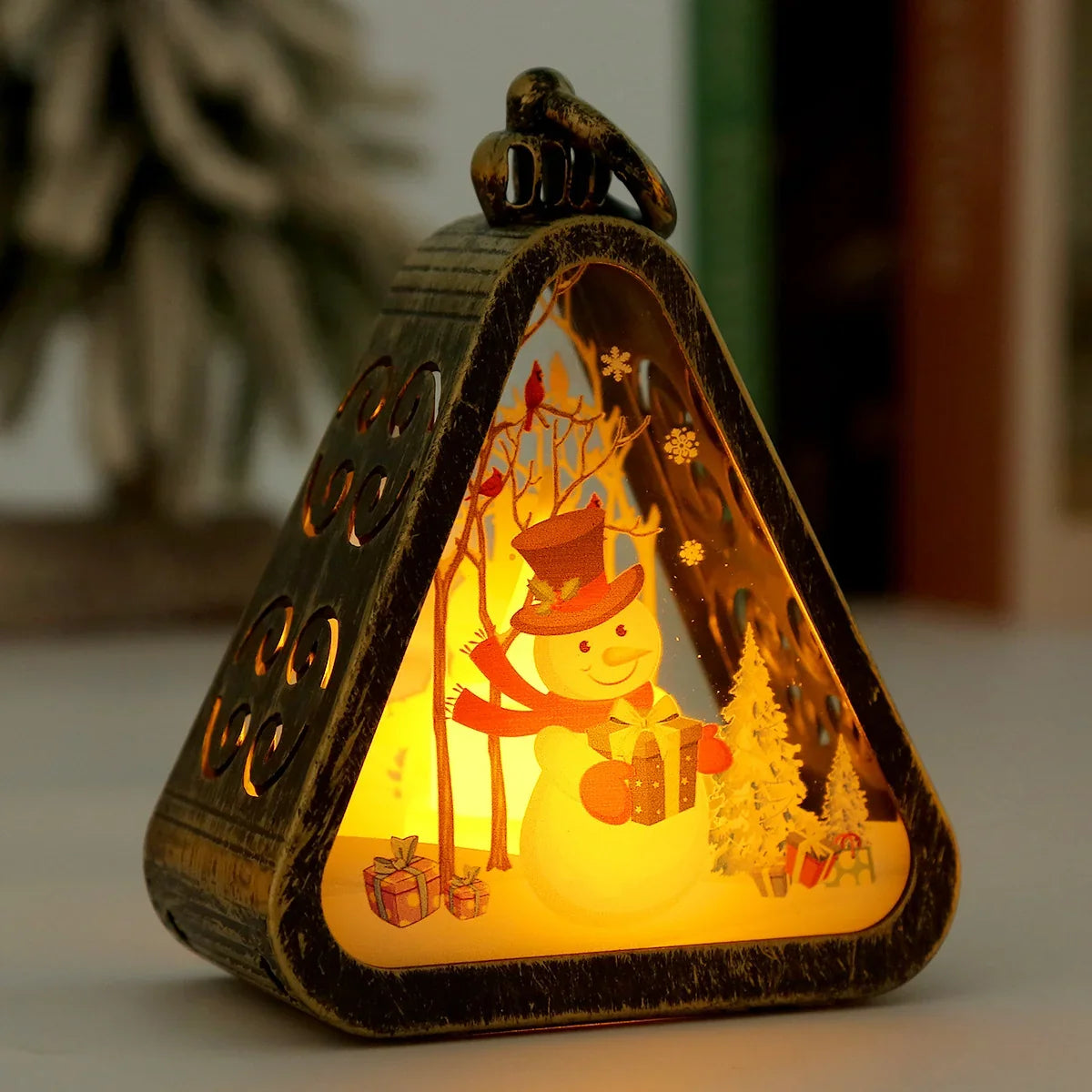 Christmas Lantern House Shaped Warm LED