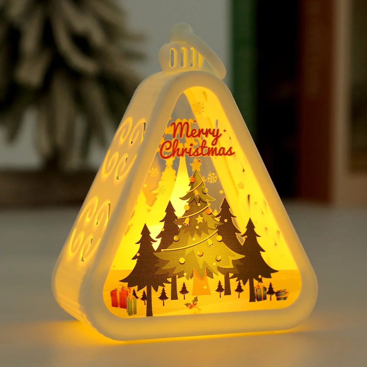 Christmas Lantern House Shaped Warm LED