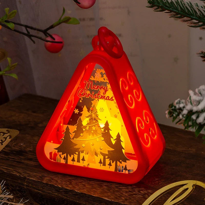 Christmas Lantern House Shaped Warm LED