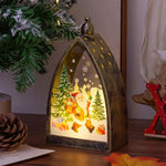 Christmas Lantern Integrated LED Festive Santa Scene