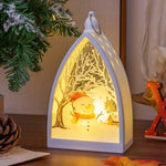 Christmas Lantern Integrated LED Festive Santa Scene