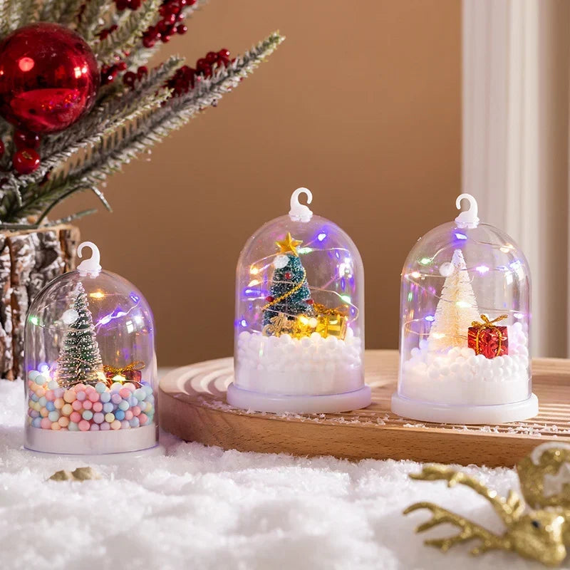 Christmas Lantern Integrated Warm White LED Clear Dome