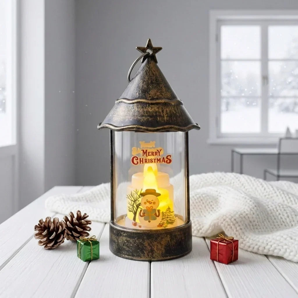 Christmas Lantern LED Festive Motif Lightweight & Portable