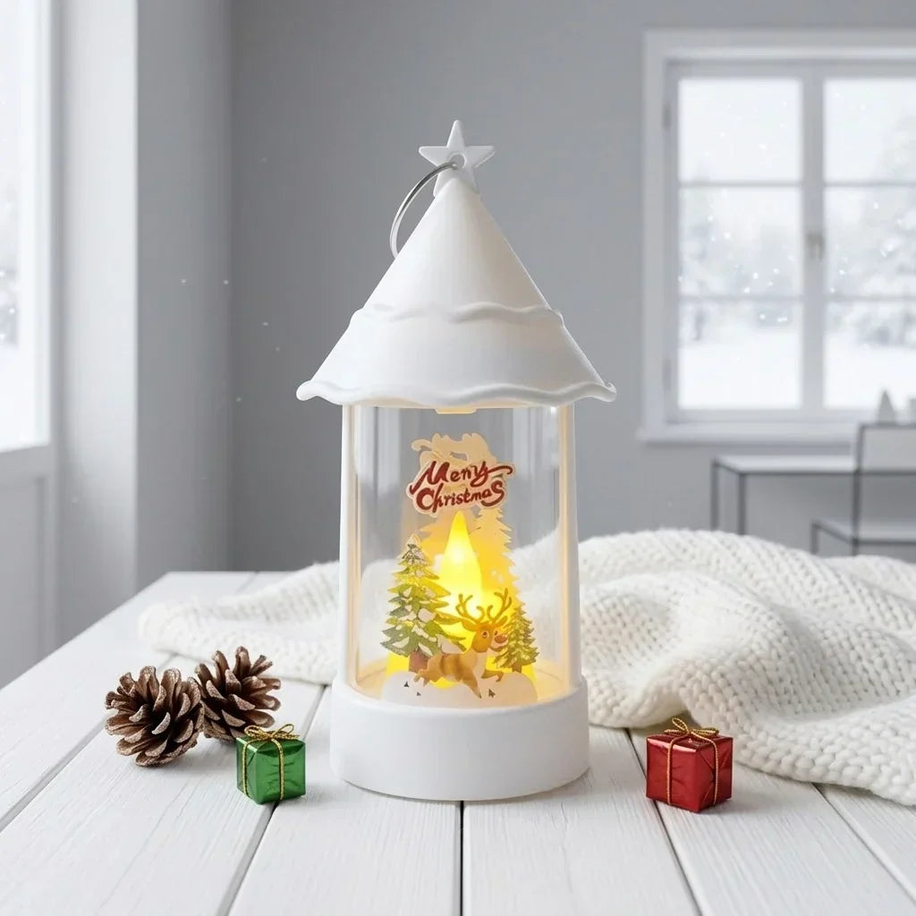 Christmas Lantern LED Festive Motif Lightweight & Portable