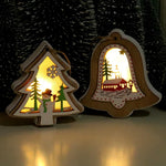 Christmas Lantern LED Soft-Glow Santa Scene