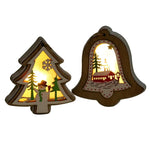 Christmas Lantern LED Soft-Glow Santa Scene