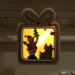 Christmas Lantern LED Soft-Glow Santa Scene