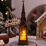 Christmas Lantern Movable Santa & Warm White LED