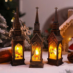 Christmas Lantern Movable Santa & Warm White LED
