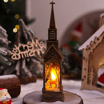 Christmas Lantern Movable Santa & Warm White LED