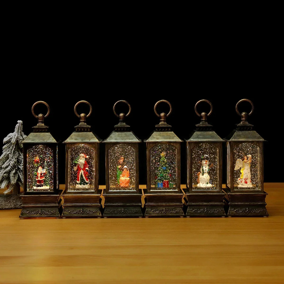 Christmas Lantern Moving Scene & Integrated Lights