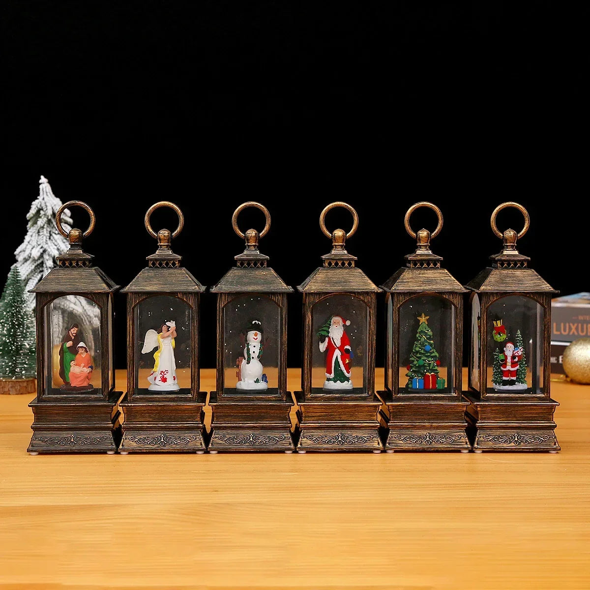 Christmas Lantern Moving Scene & Integrated Lights