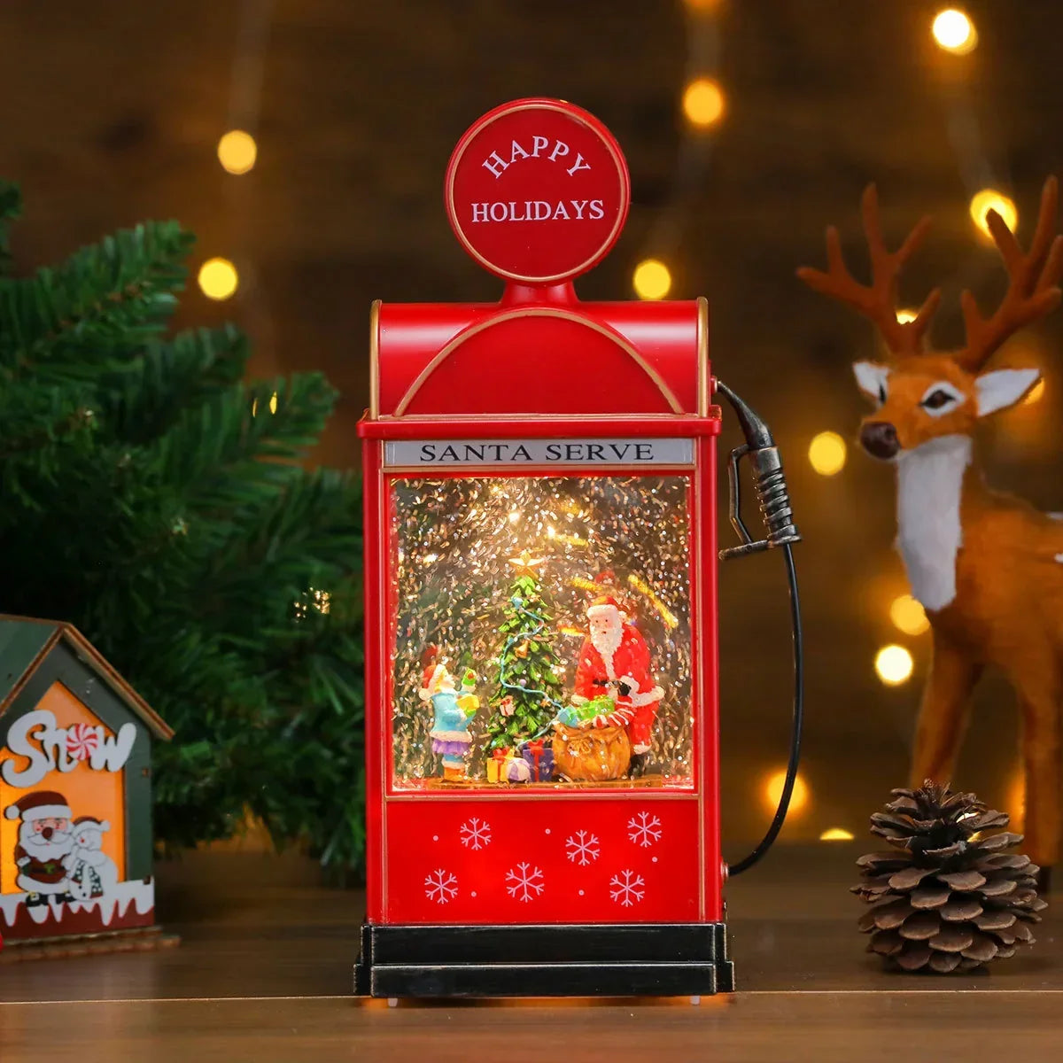 Christmas Lantern Musical Warm-Glow LED Battery-Powered