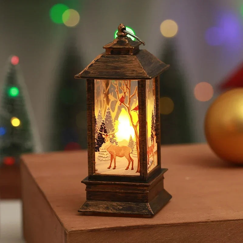 Christmas Lantern Nostalgic Holiday Scene Energy-Efficient LED Durable Design