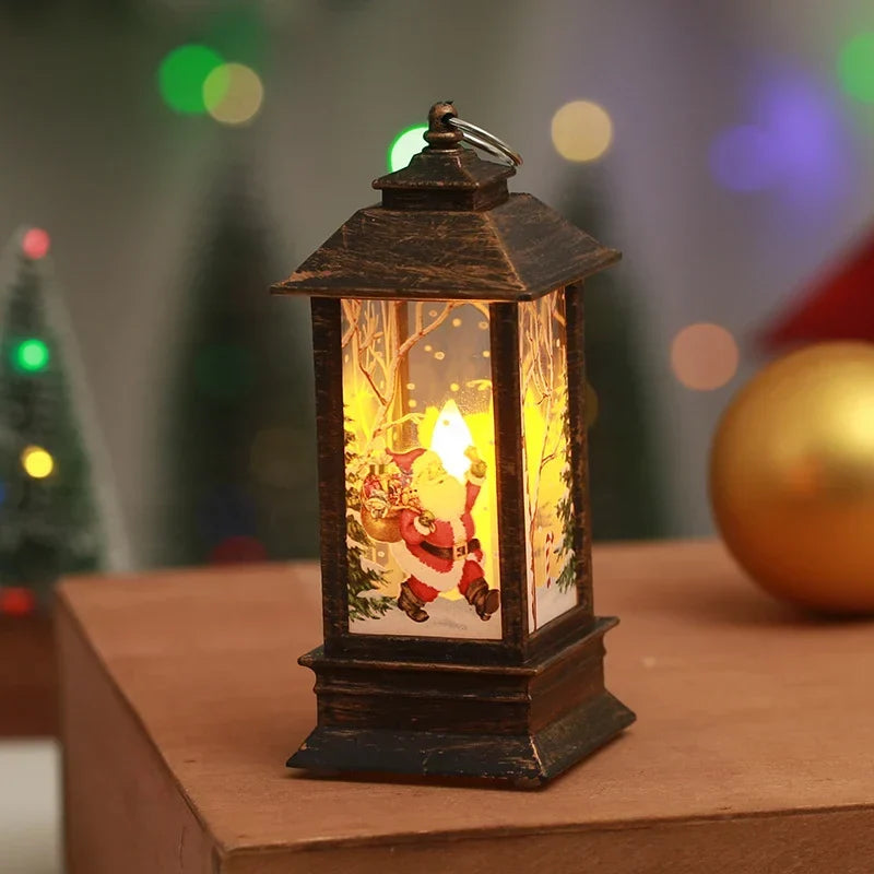 Christmas Lantern Nostalgic Holiday Scene Energy-Efficient LED Durable Design