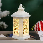 Christmas Lantern Nostalgic Scene Durable Hanging & Tabletop