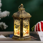 Christmas Lantern Nostalgic Scene Durable Hanging & Tabletop