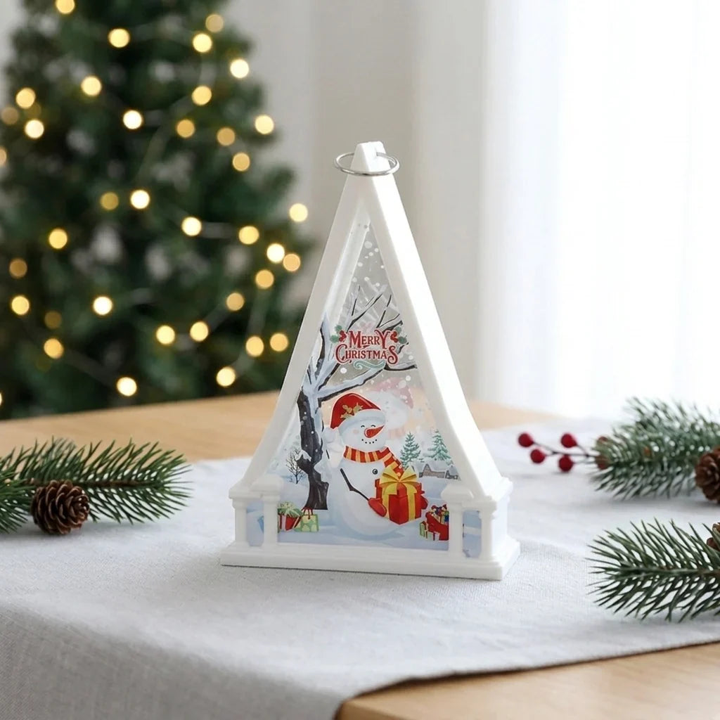 Christmas Lantern Reindeer Motif Battery Free
