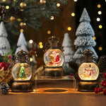 Christmas Lantern Santa Globe Cordless LED