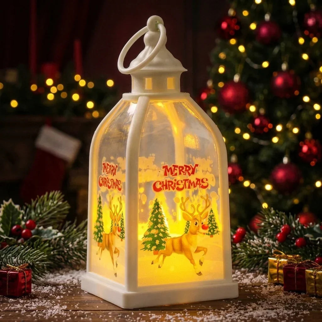 Christmas Lantern Santa Motif Soft Back Illumination