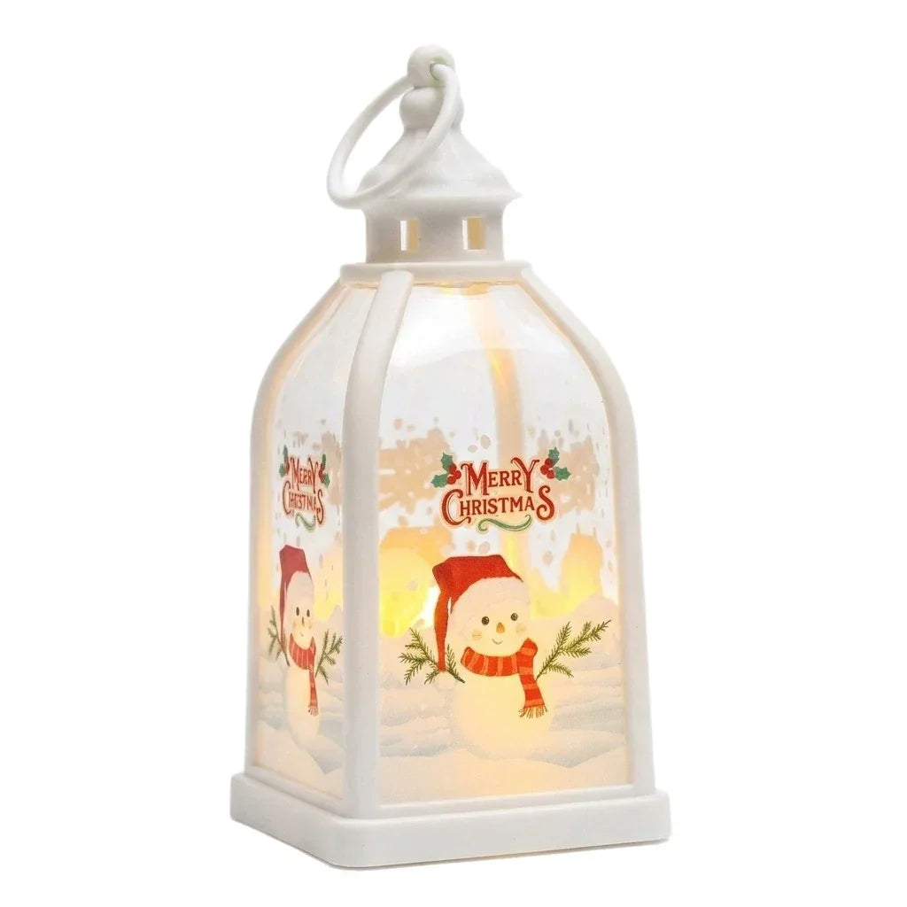 Christmas Lantern Santa Motif Soft Light