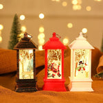 Christmas Lantern Santa Motif Warm Ambient Glow