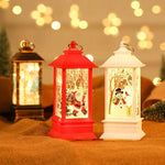Christmas Lantern Santa Motif Warm Ambient Glow