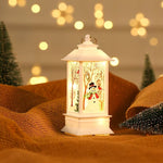 Christmas Lantern Santa Motif Warm Ambient Glow