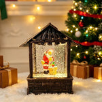Christmas Lantern Snow Globe Built-In LED No Batteries