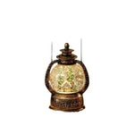 Christmas Lantern Snow Globe Warm LED Metal & Glass