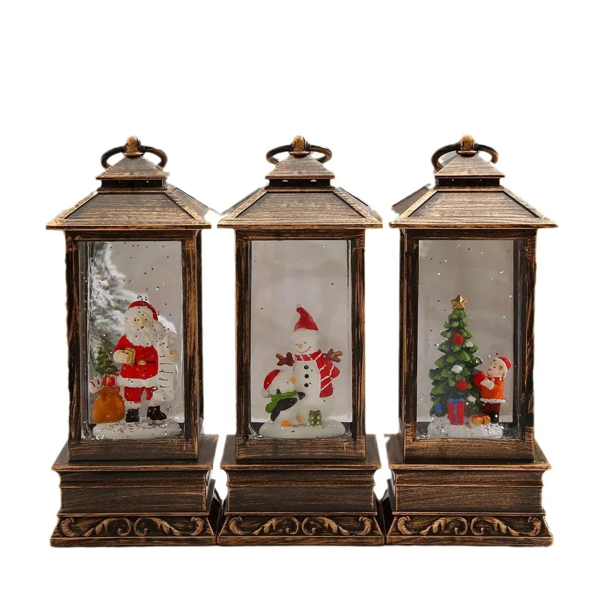 Christmas Lantern Snowman Design Integrated LED Warm White