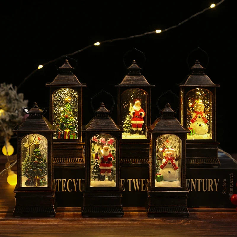 Christmas Lantern Snowman Design Warm LED Glow