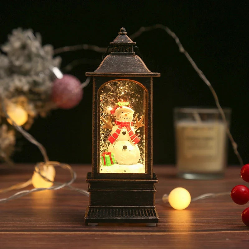 Christmas Lantern Snowman Design Warm LED Glow