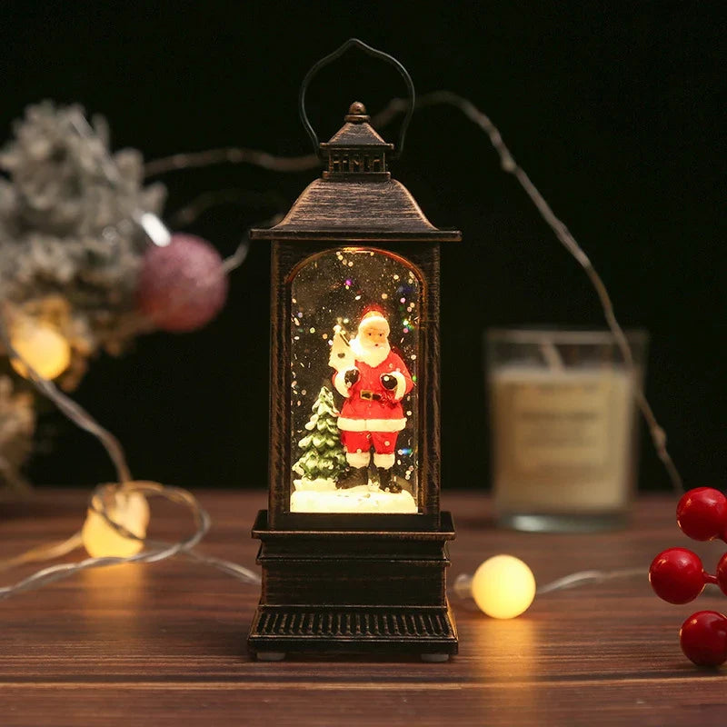 Christmas Lantern Snowman Design Warm LED Glow