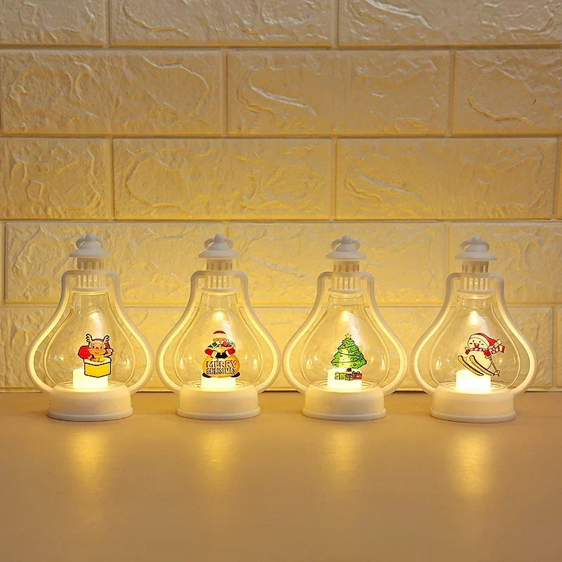 Christmas Lantern Snowman Motif Soft Glow Indoor & Outdoor
