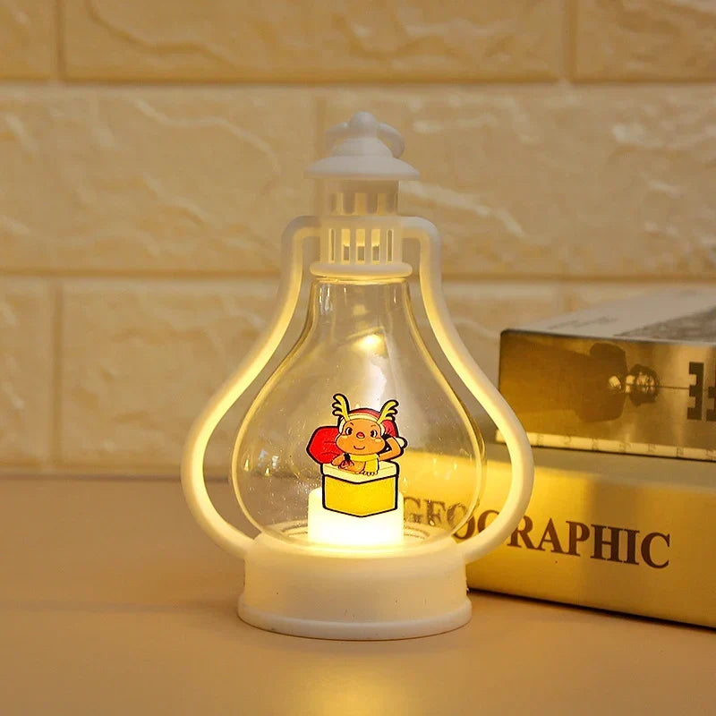 Christmas Lantern Snowman Motif Soft Glow Indoor & Outdoor