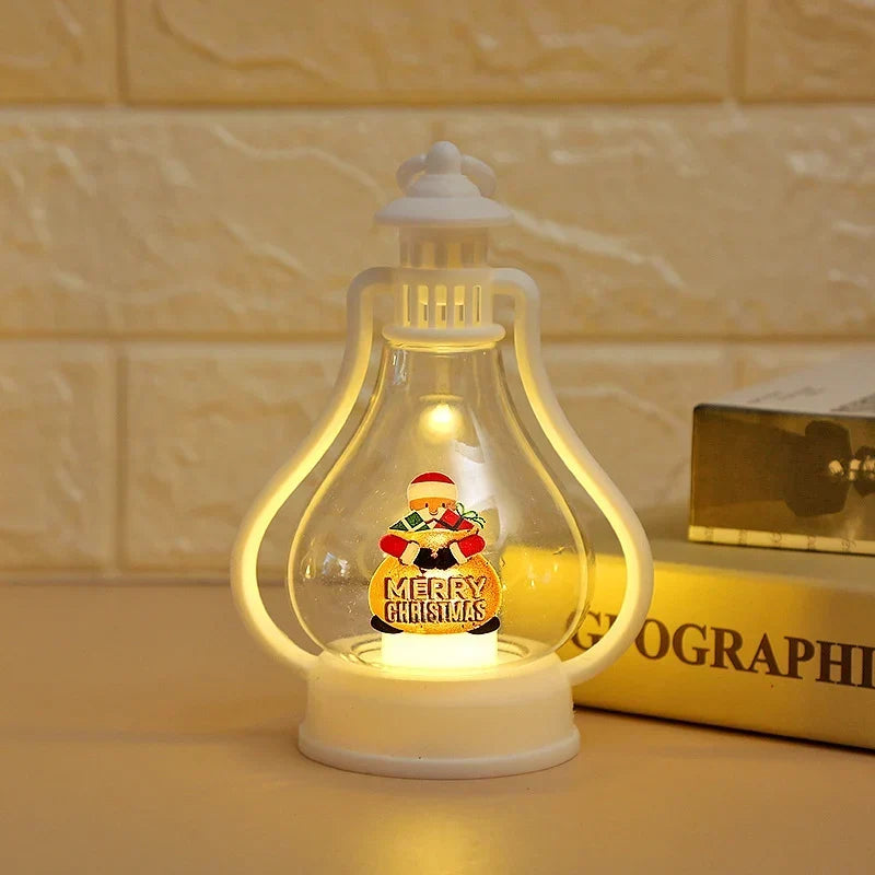 Christmas Lantern Snowman Motif Soft Glow Indoor & Outdoor