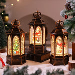 Christmas Lantern Snowman Scene Built-In Warm White LED