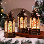 Christmas Lantern Snowman Scene Built-In Warm White LED