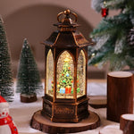 Christmas Lantern Snowman Scene Built-In Warm White LED