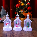Christmas Lantern Snowman Scene Warm White LED Battery Free