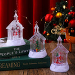 Christmas Lantern Snowman Scene Warm White LED Battery Free