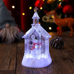 Christmas Lantern Snowman Scene Warm White LED Battery Free