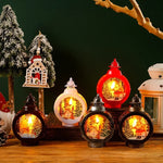 Christmas Lantern Soft LED Flameless Deer Scene