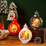 Christmas Lantern Soft LED Flameless Deer Scene