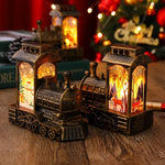 Christmas Lantern Train Scene Integrated Warm Light